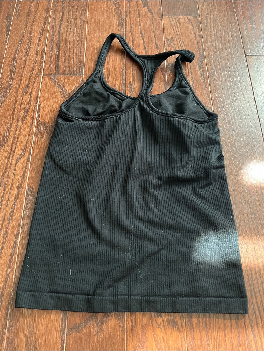 Athleta Black Ribbed Racerback Tank - Picture 3 of 3